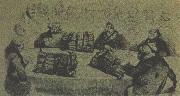 unknow artist denna grova satir av gustave dore visar hur ryska godsagare spelar med de livegna bonderna som insats china oil painting artist